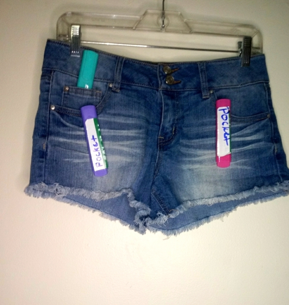 Refuge raw hem white washed jean shorts